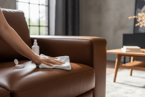como limpiar un sofa de piel