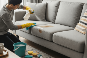 como limpiar un sofa de tela con cuidado